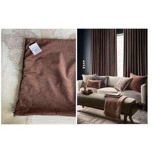 🆕 The Citizenry Naveta Velvet PILLOWCASE ONLY Cocoa NWT